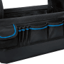 Bosch Professional Werkzeugtasche GWT 20, leer. Werkzeugkoffer mit Fächern und blauem Rand.