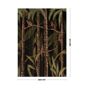 Art for the Home Fototapete Monkey Jungle, 280x200 cm, mit Affen und Dschungelmotiven.