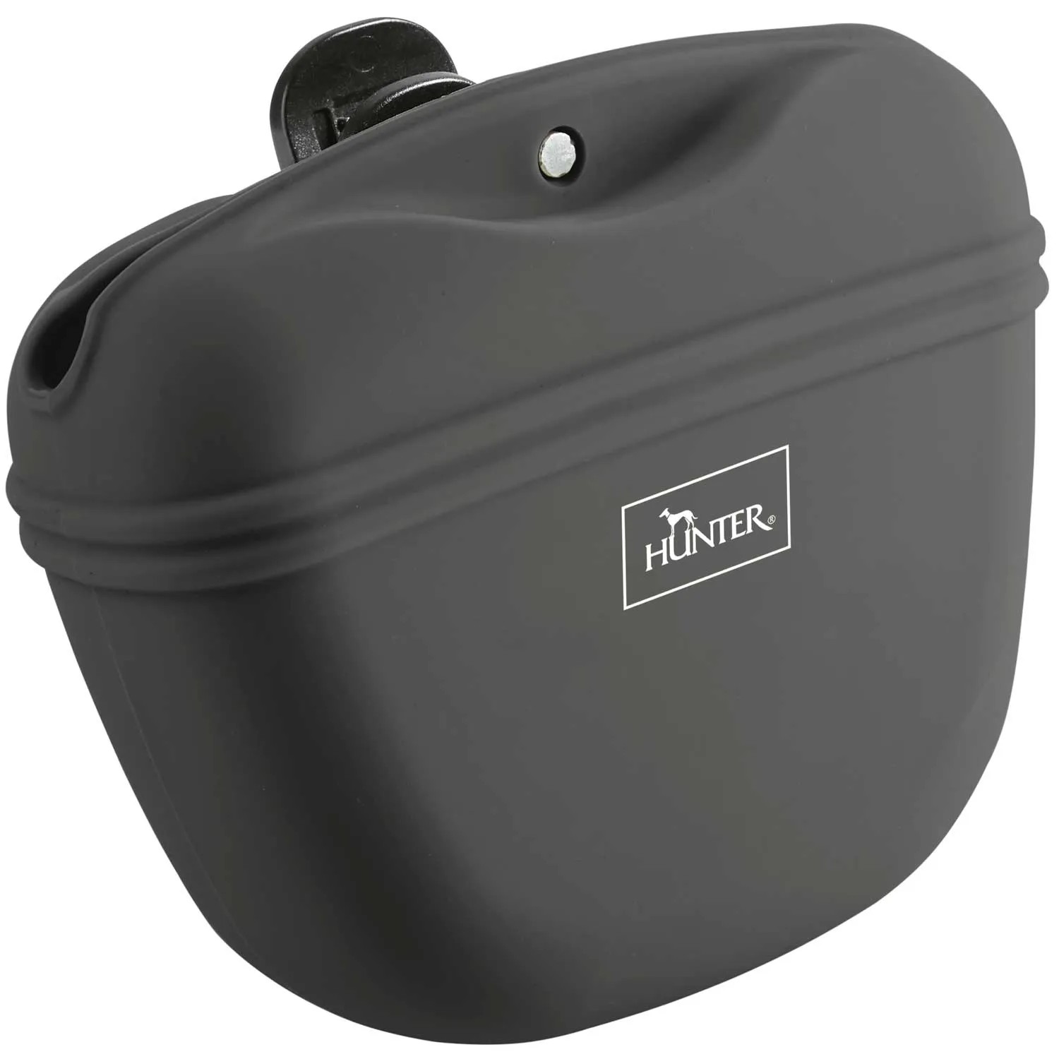 Hunter Silikon Snackbeutel Lugo, anthrazit, Größe S. Ideal für Hundetraining, mit Magnetverschluss.