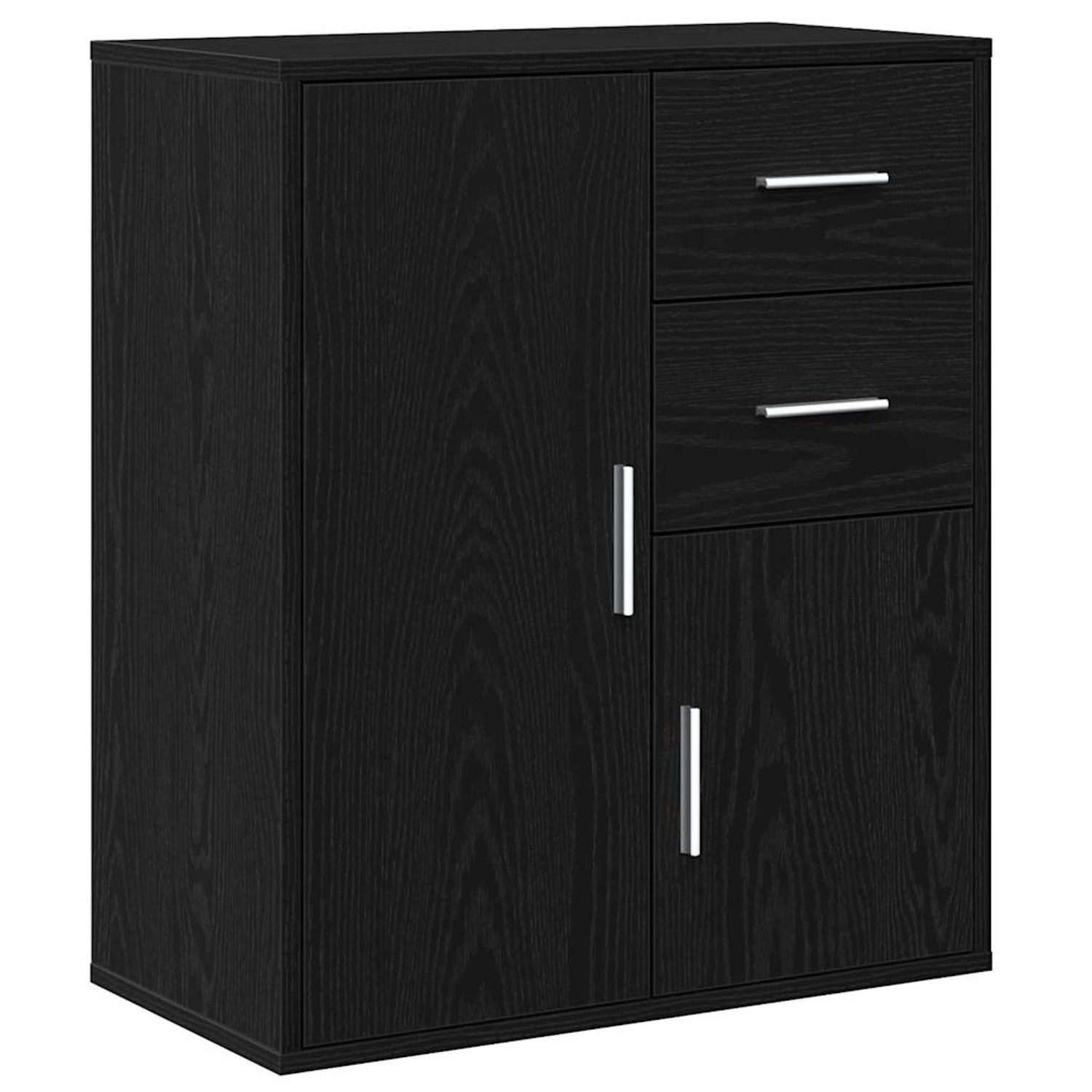 vidaXL Sideboard Schwarz Eichen-Optik 60 x 31 x 70 cm Holzwerkstoff 871417