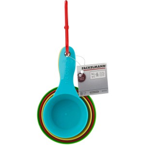 Fackelmann Messlöffel-Set, 4-teilig, farbige Küchenhelfer zum Abmessen von Zutaten.