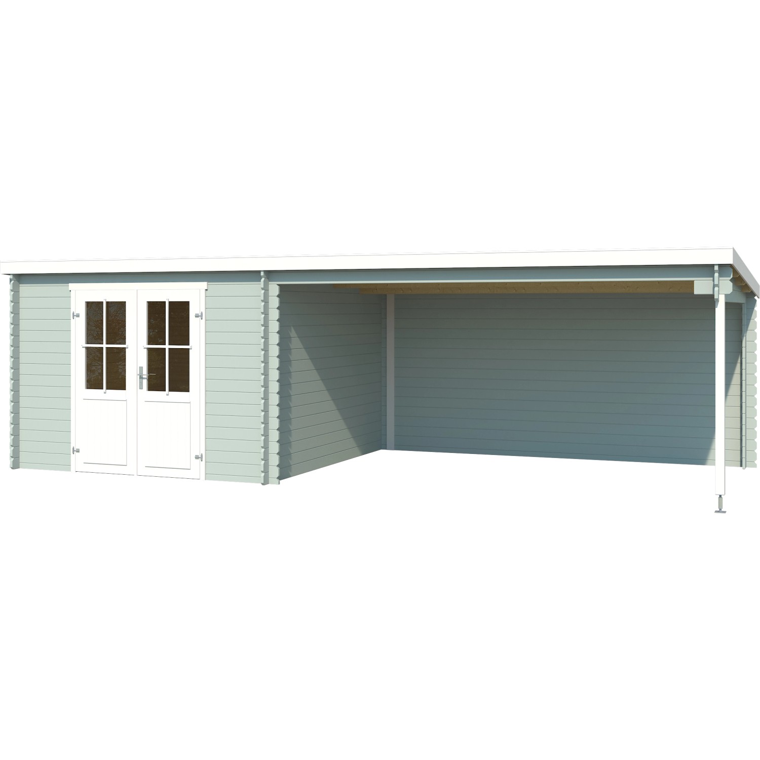 Lasita HolzGartenhaus St. Louis Gletschergrün 701 cm x 319 cm mit