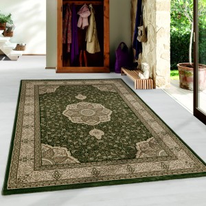 Grüner Orientteppich Kashmir von Ayyildiz, 80x150 cm, mit floralem Muster.