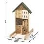 Kobolo Insektenhotel BEE, 40x67x82 cm, aus verschiedenen Naturmaterialien für Bienen, Käfer und Marienkäfer.