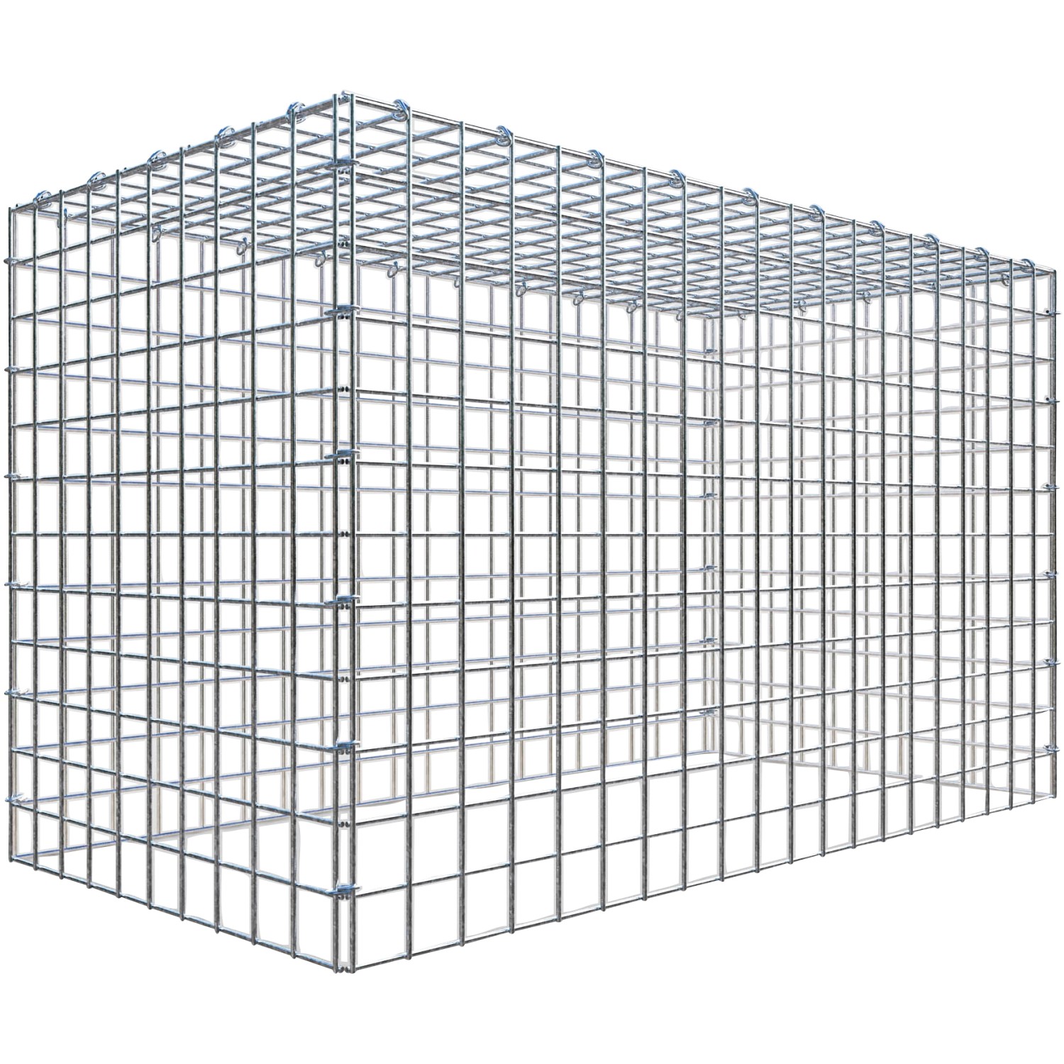 Thumbnail - Gabiona C-Ring-Gabione-Anbaukorb Typ 3 60 x 100 x 50 cm Maschenw 5 x 5 cm