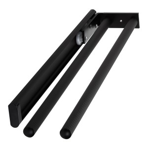 SOTECH Aluminium Handtuchhalter TED 2 Armig 450 bis 730 mm Ausziehbar Drehbar Schwarz Matt