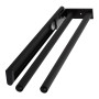 SOTECH Aluminium Handtuchhalter TED 2 Armig 450 bis 730 mm Ausziehbar Drehbar Schwarz Matt_3