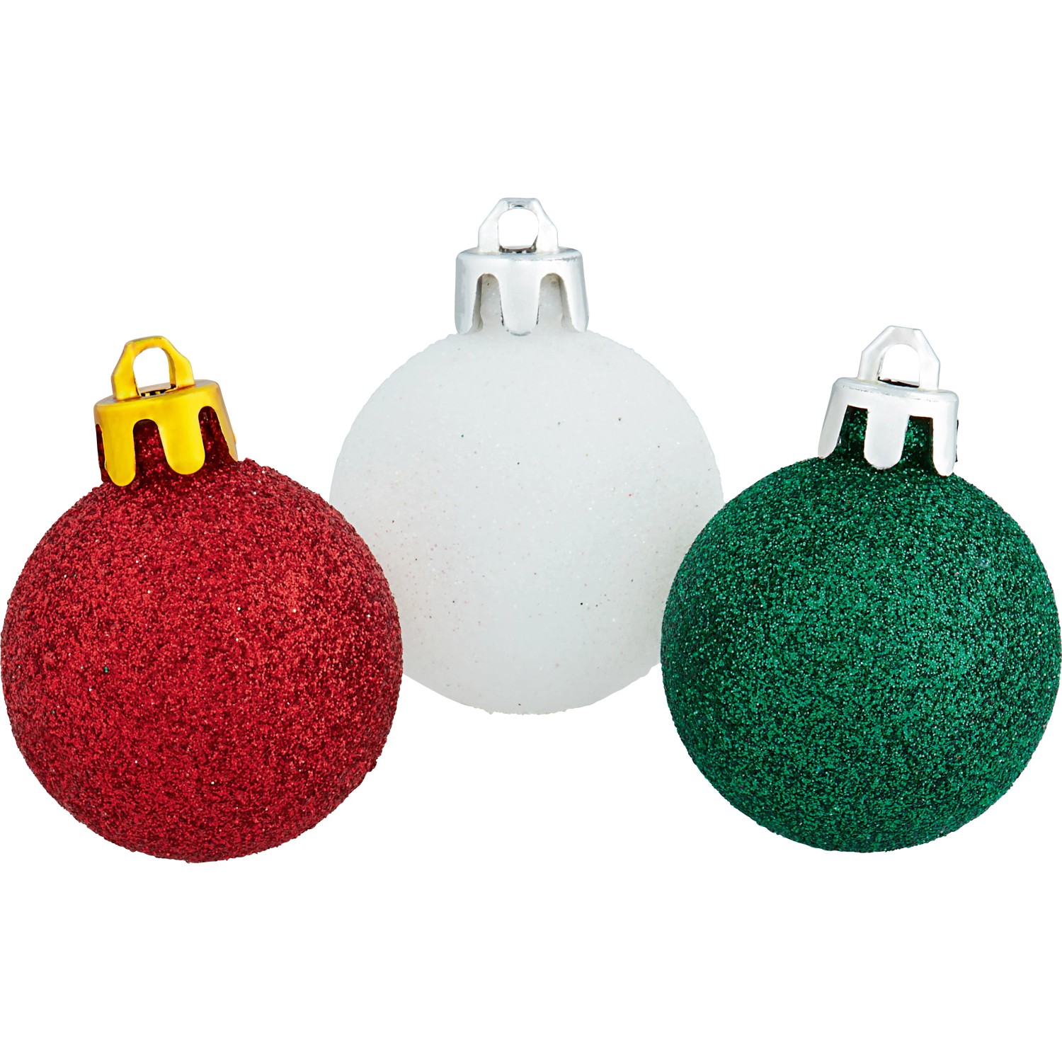 Baumschmuck-Set Weiß-Rot-Grün 3-fach sortiert