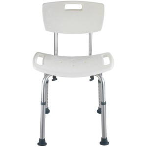 Wenko Badhocker Secura, weiß, mit Rückenlehne, höhenverstellbar für mehr Sicherheit im Bad.