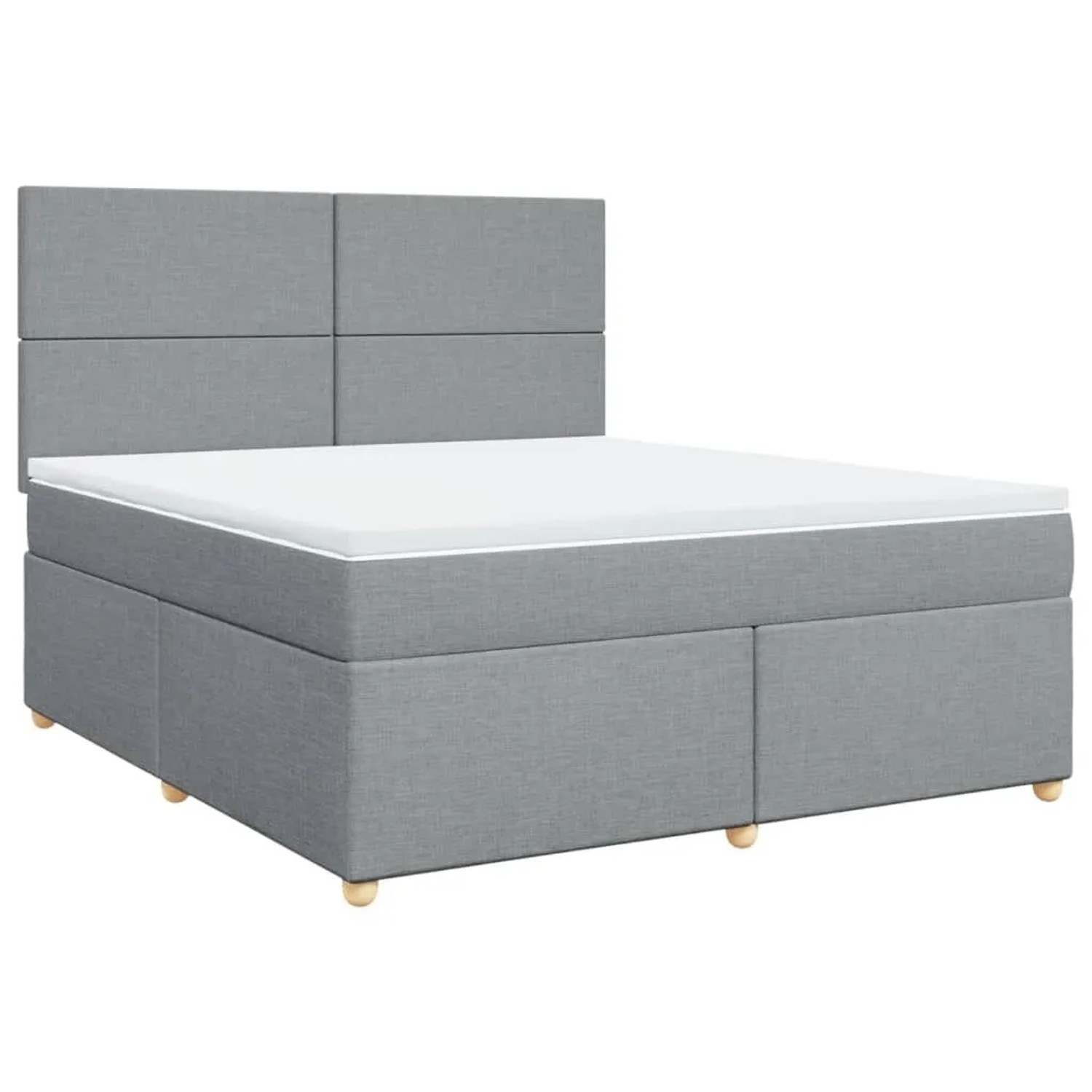 vidaXL Boxspringbett mit Matratze Hellgrau 180x200 cm Stoff 3291352 günstig online kaufen