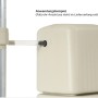 4rain Wandtank Slim 350 l in Sandbeige mit Fallrohranschluss als Anwendungsbeispiel.