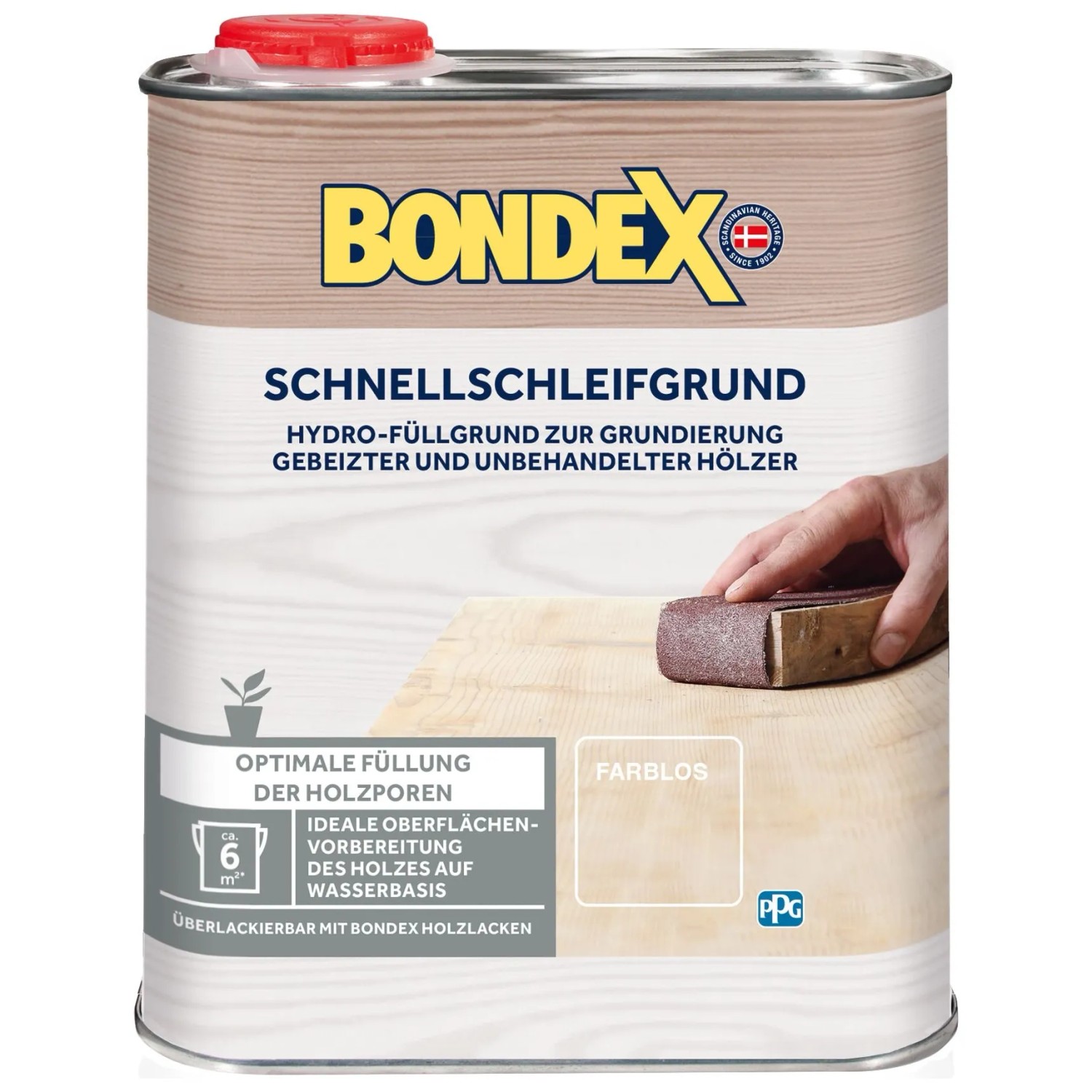 BONDEX Schnellschleifgrund Farblos Seidenmatt 0,75 l