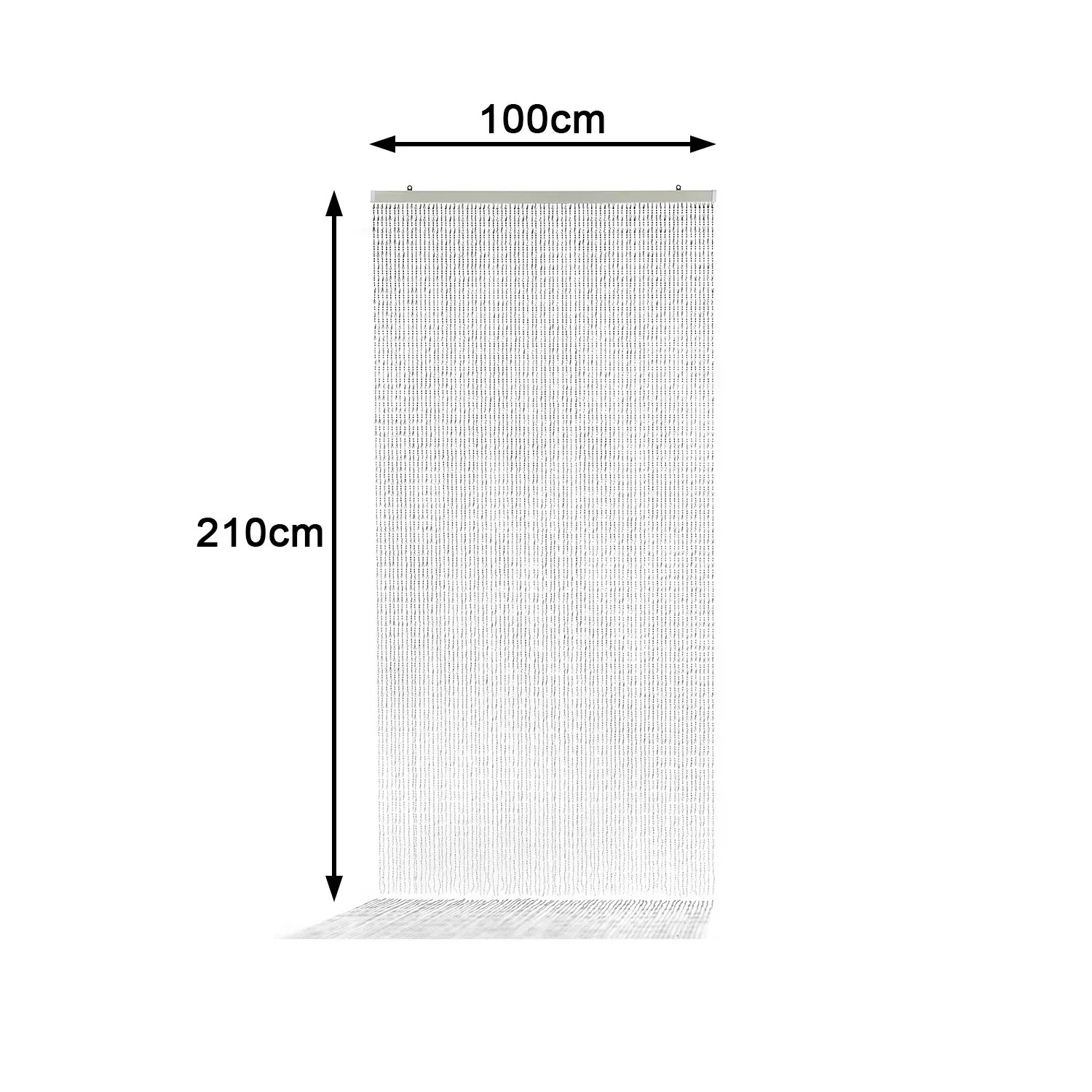 Kobolo Türvorhang Perlen DIAMOND, 100x210cm, mit 80 transparenten Strängen als Deko und Insektenschutz.