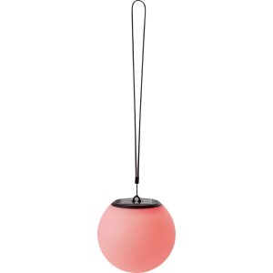Solar-Pendelleuchte Ovada, schwarz-weiß, mit farbwechselnder LED, Ø 20cm.