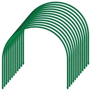 TTL GARDEN Pflanztunnel Bogen 50 x 48 cm 12er Set Metall Beschichtet Beet Tunnel Frühbeet Gewächshaus Folientunnel Rankbogen
