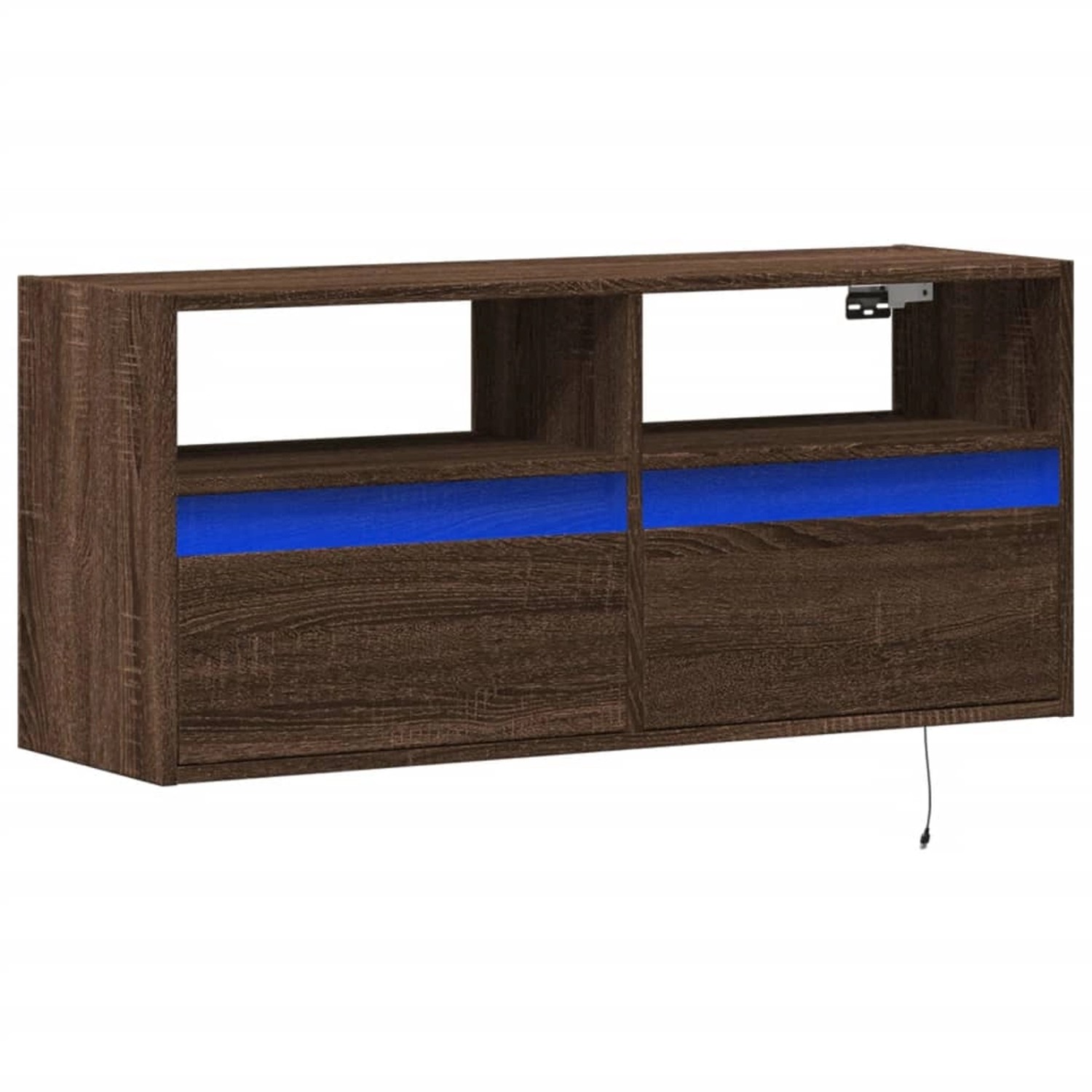 vidaXL TV-Wandschrank LED-Beleuchtung Braun Eichen-Optik 100x31x45 cm 85234 günstig online kaufen