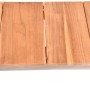 Detailansicht der Garden Pleasure Bank Dallas aus Teakholz mit Edelstahlgestell.