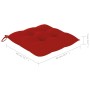 vidaXL Gartenstühle mit Roten Kissen 2 Stk Massivholz Teak 3062508_14