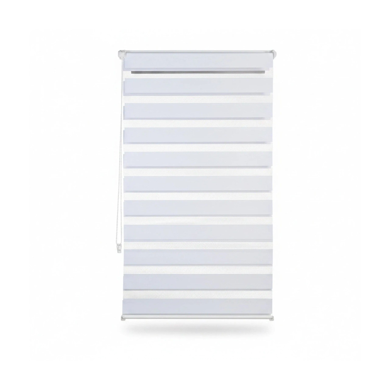 Relaxdays Doppelrollo Klemmfix Aluminium Polyester Weiß Ohne Bohren 60 cm x 150 cm