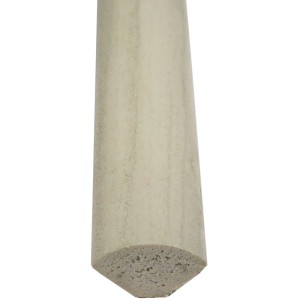 Viertelstab Esche Grau, Kunststoff, 12mm, 2000mm Länge. Leiste für Wandabschlüsse.