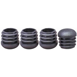 Siena Garden Fußkappen-Set, Universal, Schwarz, Ø 23mm, für Geflechtmöbel.