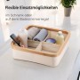 osoltus Badezimmer Box Nelson 2x Bambus Aufbewahrungskorb Beige 4 Fächer_9