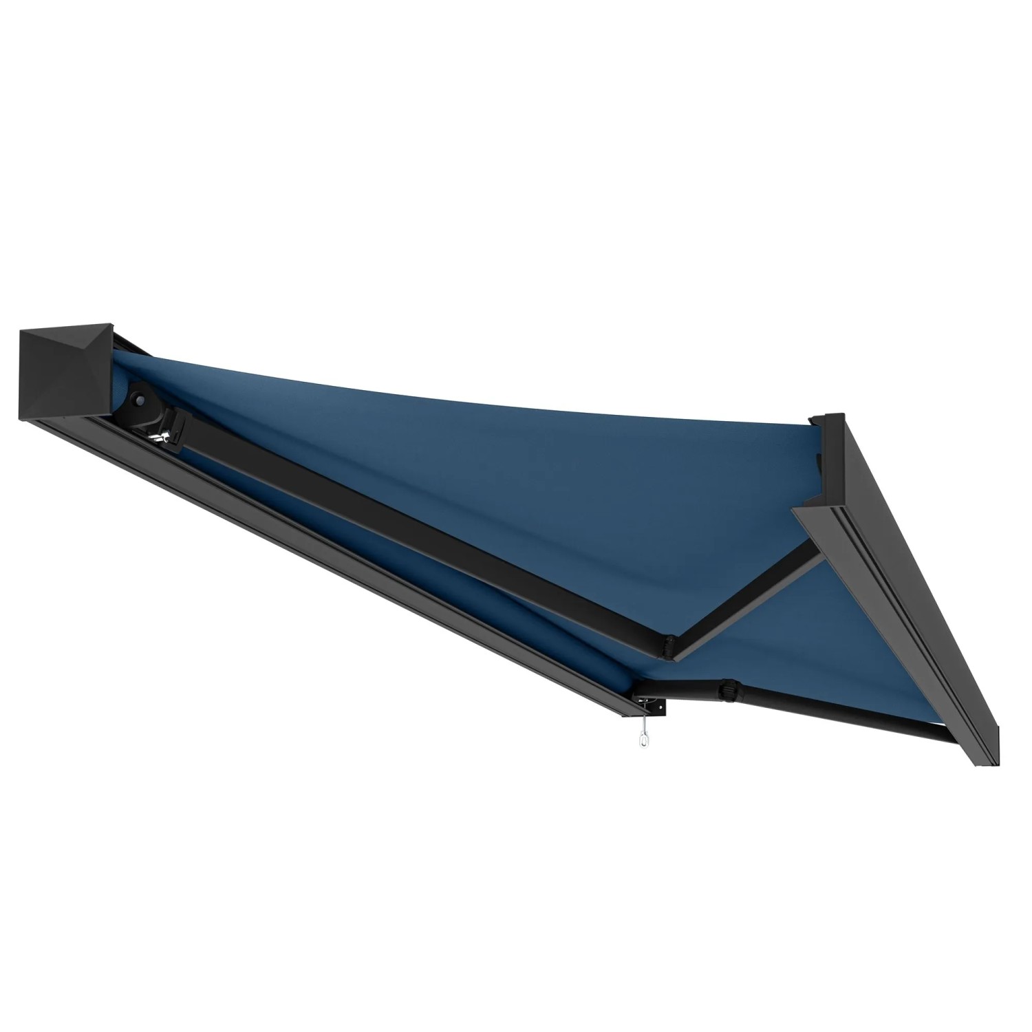 Kassettenmarkise Tajo Anthrazit 5 x 3 m Blau