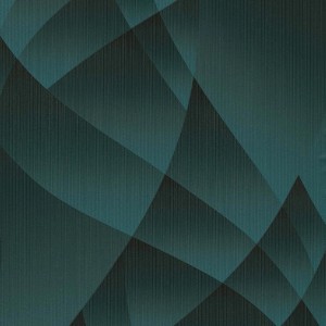 Dunkelgrüne Bricoflor Vliestapete mit geometrischem Muster für ein modernes Ambiente.