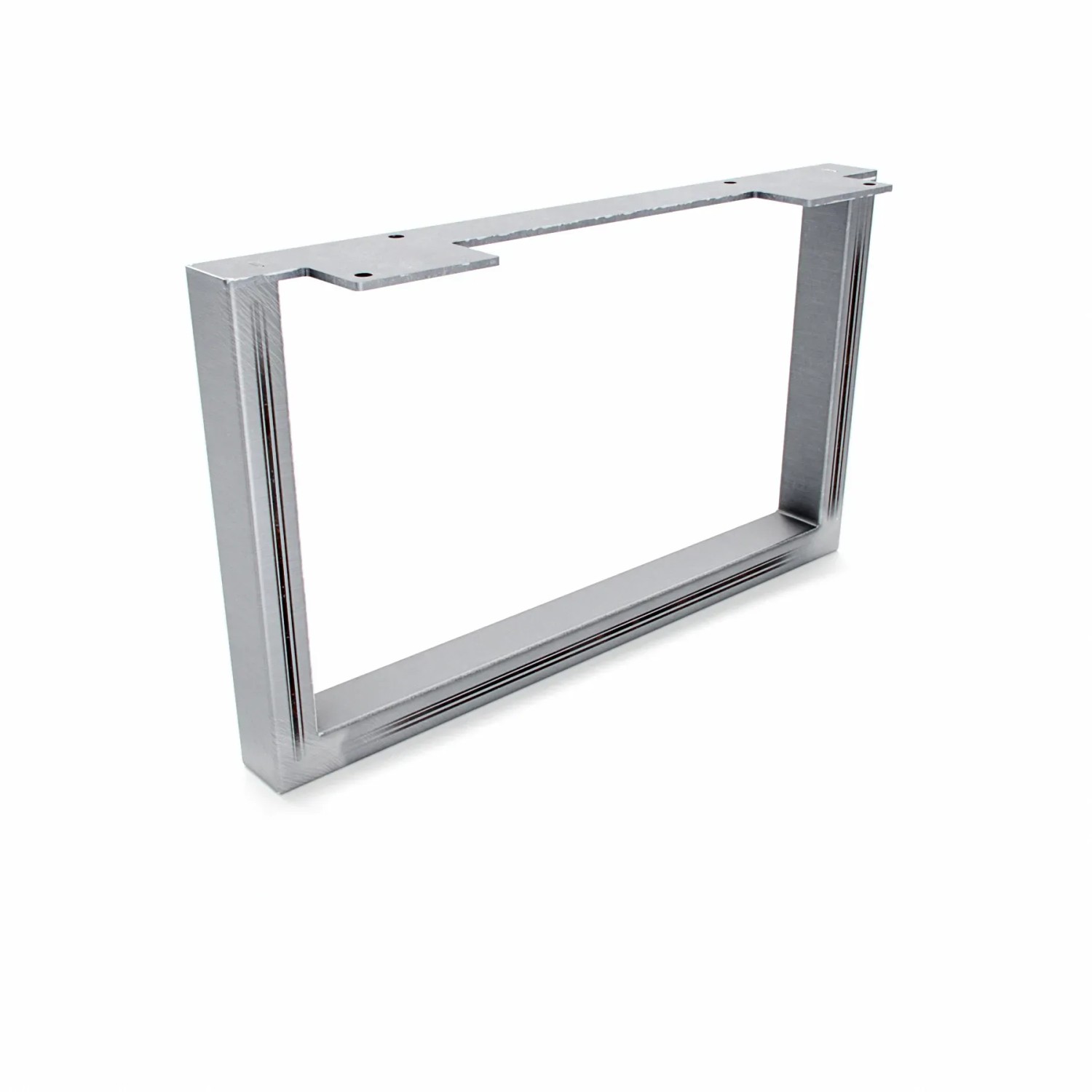 HEVVA Möbelbein GRAZ 20 cm Hoch 35 cm Tief 1 Stück Rohstahl-Klarlack
