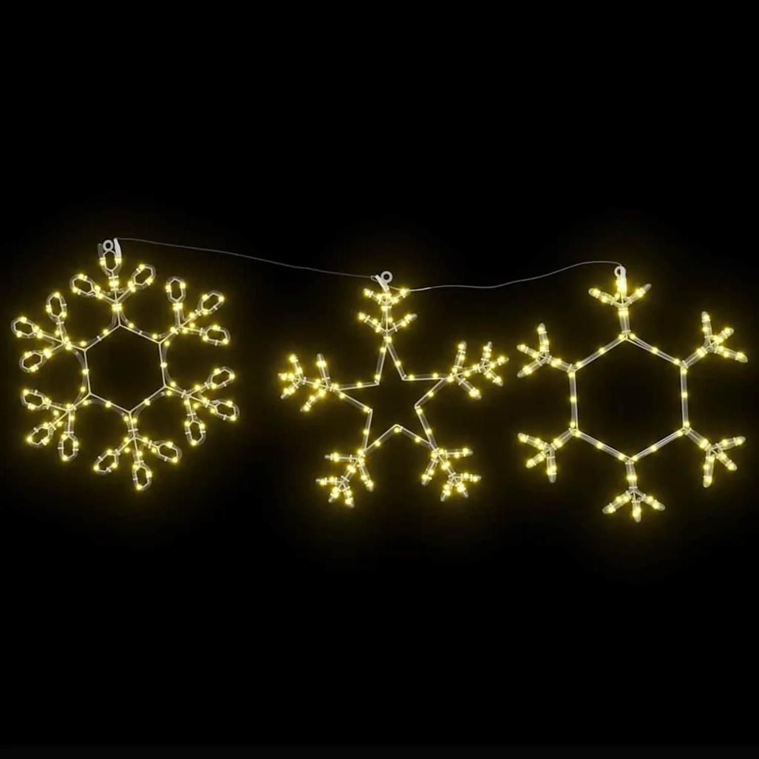 vidaXL Weihnachts-Schneeflocke mit 252 LEDs Warmweiß 45 x 38 cm PVC 42018955_6