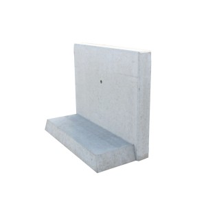 Diephaus L-Stein bewehrt, grau, 80x100x45x8 cm, für Einfassungen und Mauersysteme.