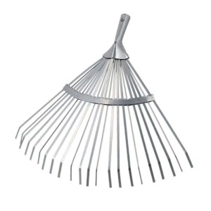 Galaflor Laubbesen aus pulverbeschichtetem Stahl mit 22 Zinken, 46 cm Arbeitsbreite, ohne Stiel.