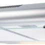 PKM Unterbau-Dunstabzugshaube UBH3001X aus Edelstahl, 60 cm breit mit Glasschirm und LED-Beleuchtung.