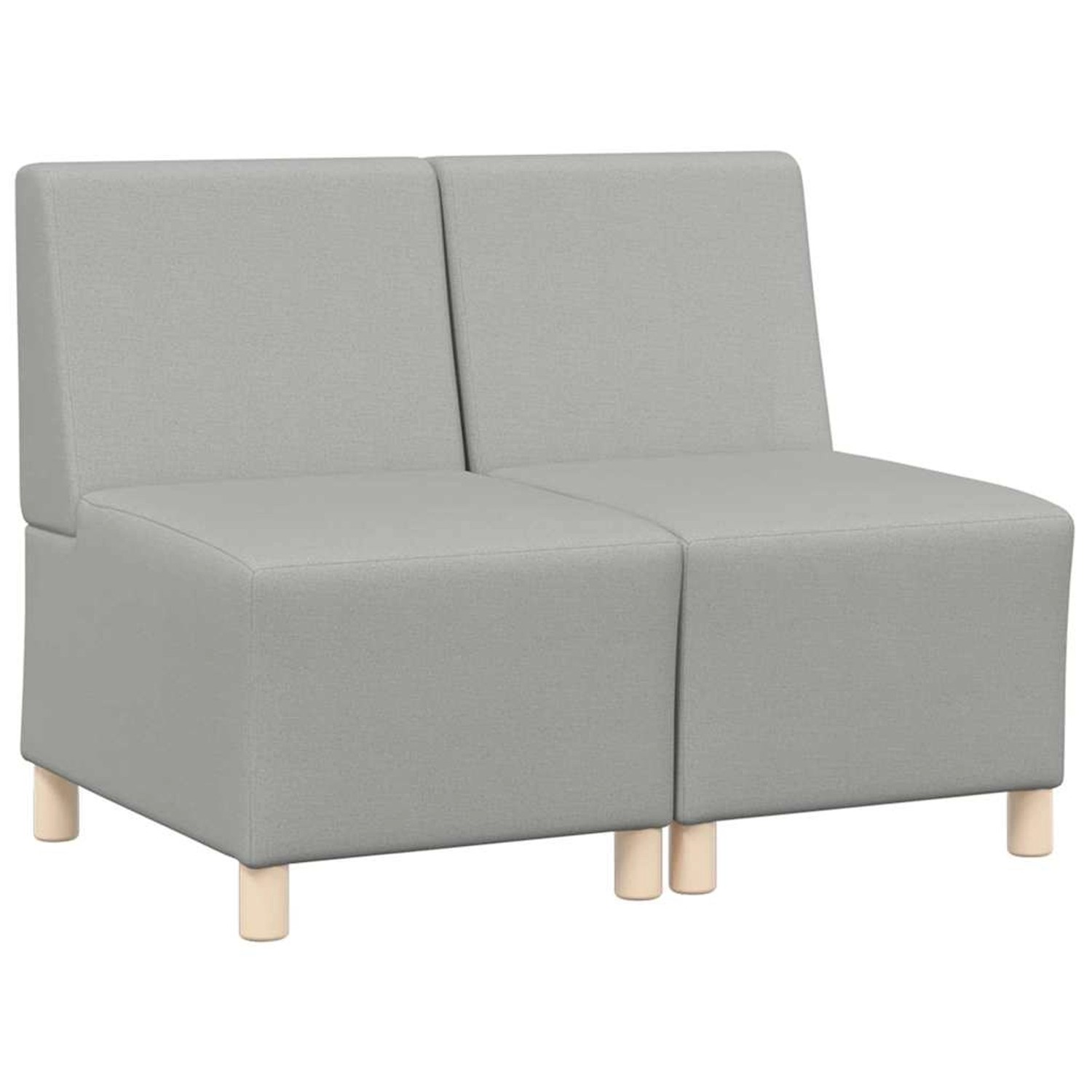vidaXL Modulares Sofa ohne Armlehnen 2 Stk Wolkengrau 55 x 74 x 82 cm Stoff günstig online kaufen