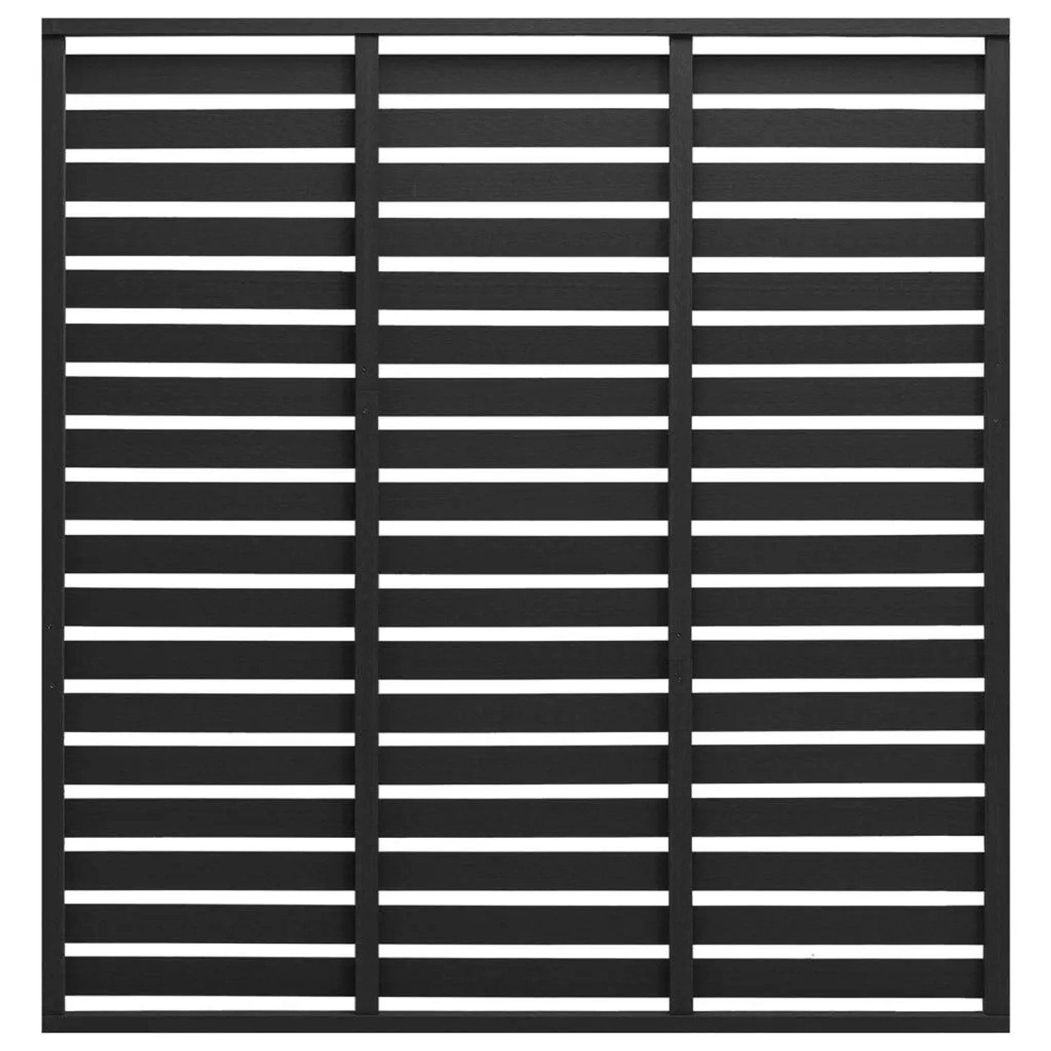 vidaXL Zaunelement WPC 180x180 cm Schwarz 318111