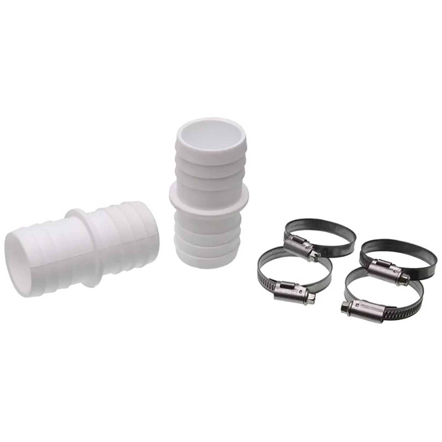 Summer Fun Schlauchverbinder Ø 32 mm 2er Pack inkl. 4 Schlauchklemmen