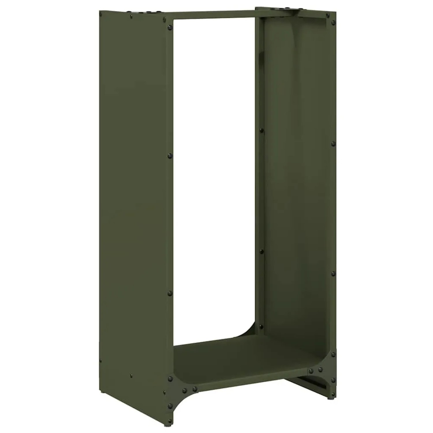 vidaXL Brennholzregal Olivgrün 40x30x80 cm Kaltgewalzter Stahl 864234