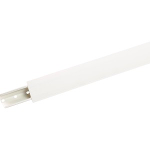 Weißer Winkelkanal, 30x40 mm, 2 m Länge. Kabelkanal für Eckbereiche.