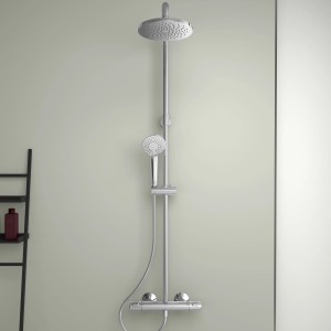 Ideal Standard Ceratherm T25 Duschsystem Chrom mit Kopf- und Handbrause.