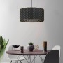 Eglo Hängeleuchte Marasales, schwarz-messingfarben, Ø 55cm. Moderne Pendelleuchte für Wohn- und Esszimmer.