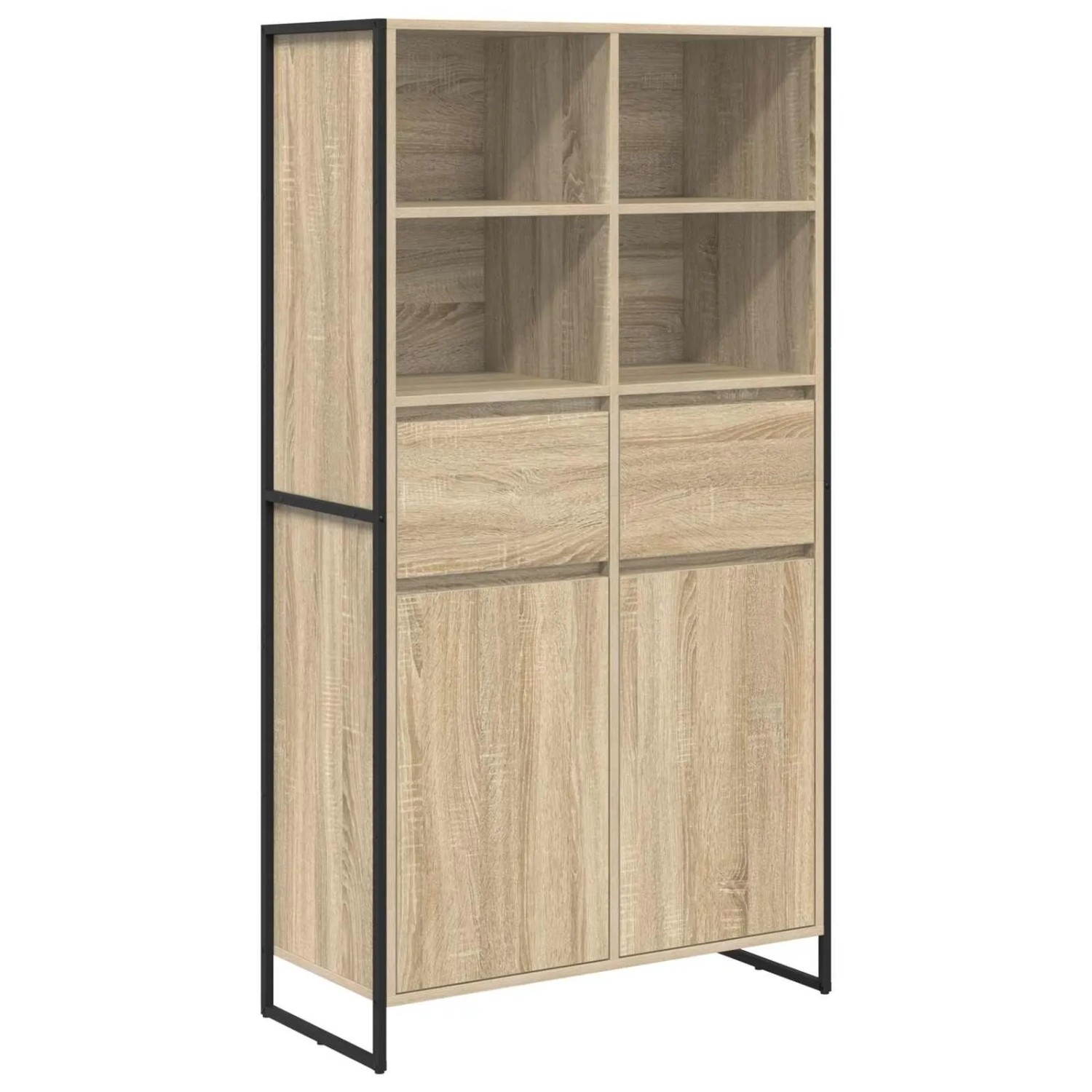vidaXL Sideboard 2-Tlg Sonoma 81 x 36 x 150,5 cm Holzwerkstoff 3403035 günstig online kaufen