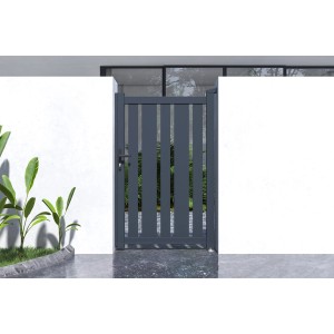 Casanoov Gartentür Veymont, 160 cm hoch, aus Aluminium in Grau. Moderne Zauntür für den Garten.