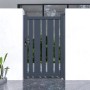 Casanoov Gartentür Veymont, 160 cm hoch, aus Aluminium in Grau. Moderne Zauntür für den Garten.