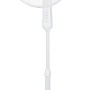 Weißer CMI Standventilator, Ø 40 cm, mit drei Geschwindigkeitsstufen für eine angenehme Kühlung.