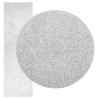 Grauer vidaXL OVIEDO Kurzflor Teppich 80x250 cm. Nahaufnahme der weichen, dichten Florstruktur aus Polyester.