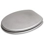 Sanilo WC-Sitz Glitzer Silber aus Holz, stabiler Toilettendeckel