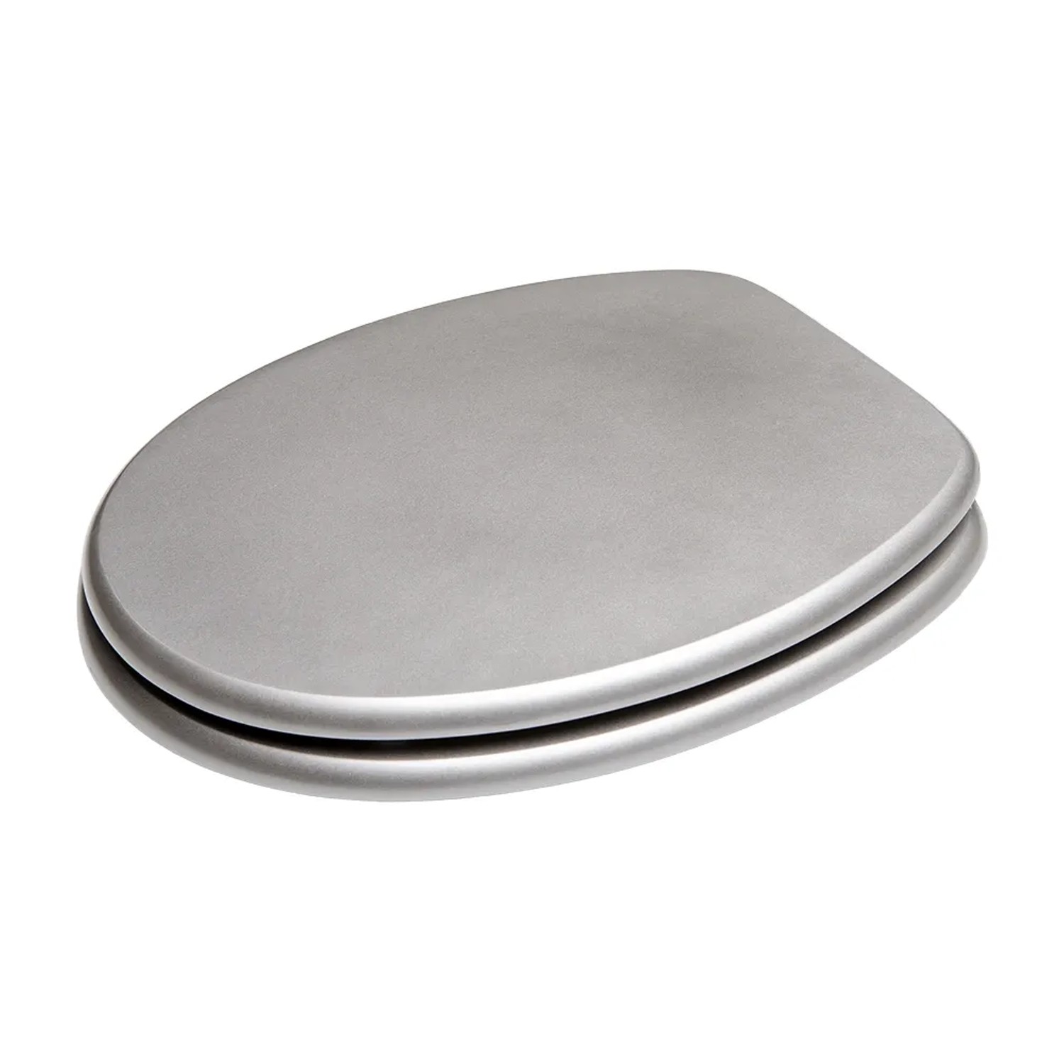 Sanilo WC-Sitz Glitzer Silber aus Holz, stabiler Toilettendeckel
