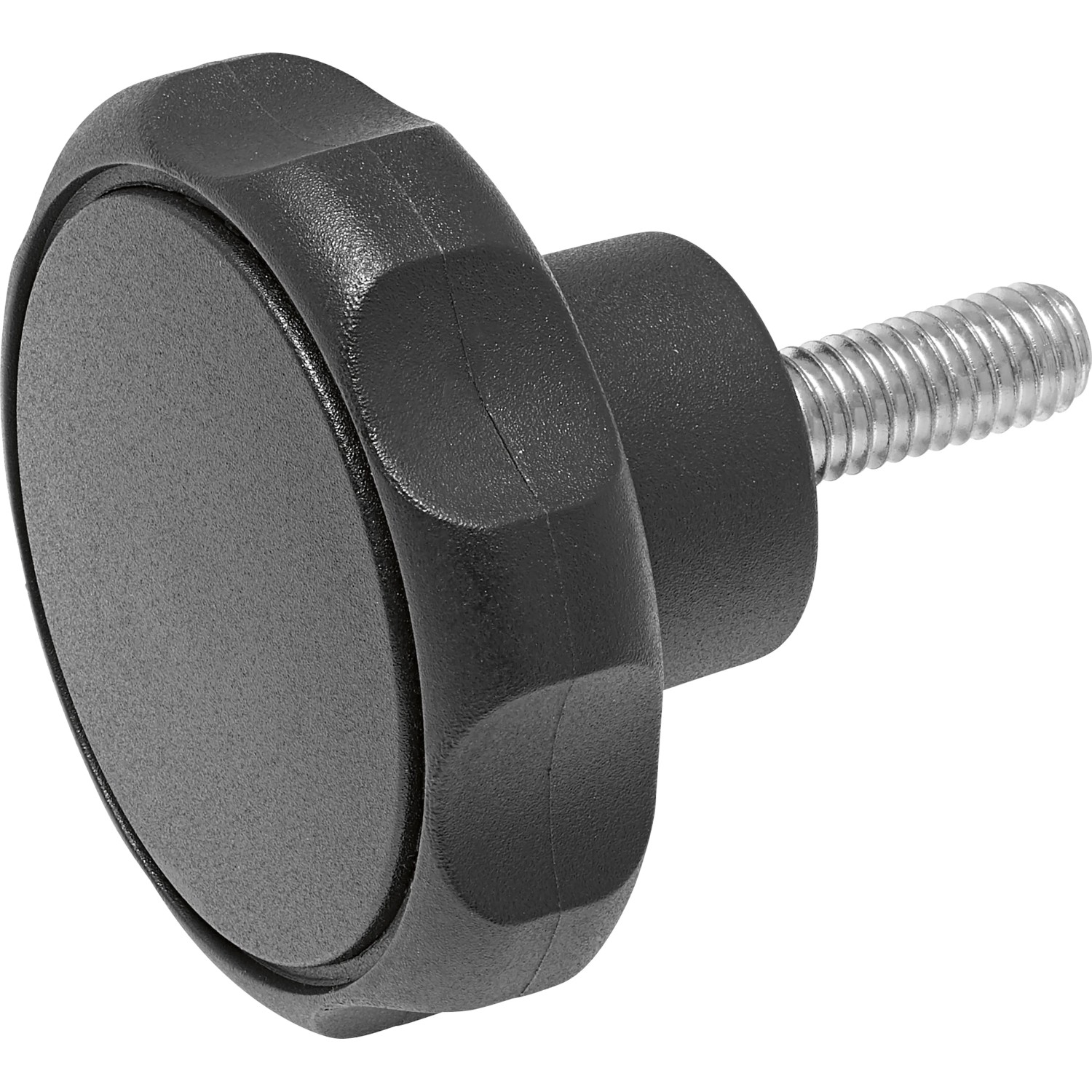 JJWNMLL Sternschrauben 12 St. – M6 Außen-Ø 38 Mm, Kunststoffkopf, Sechskant, Für Möbel & Maschinen, Schwarz