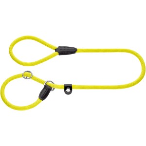 Gelbe Hunter Retriever-Leine Freestyle, Ø 10 mm x 1,7 m, Hundeleine mit integrierter Halsung.