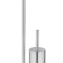 WENKO Stand WC-Garnitur Recco aus satiniertem Edelstahl mit WC-Bürste und Toilettenpapierhalter.